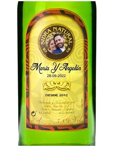Botella sidra personalizada