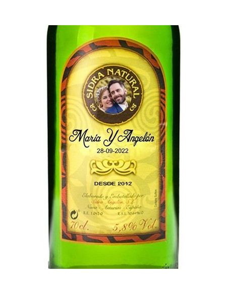 Botella sidra personalizada