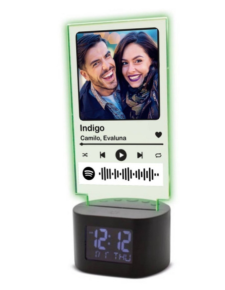 Cuadro reloj spotify multicolor