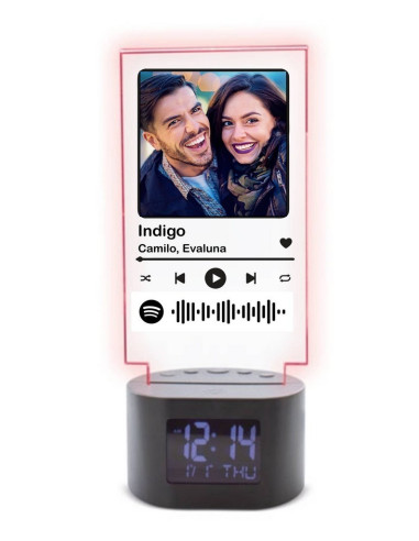 Cuadro reloj spotify multicolor