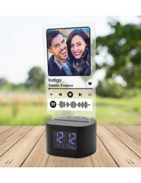 Cuadro reloj spotify multicolor