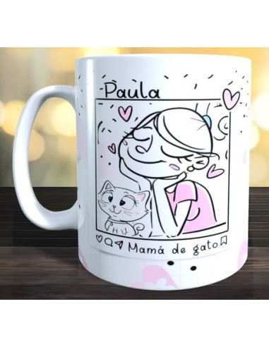 Taza mamá de gato
