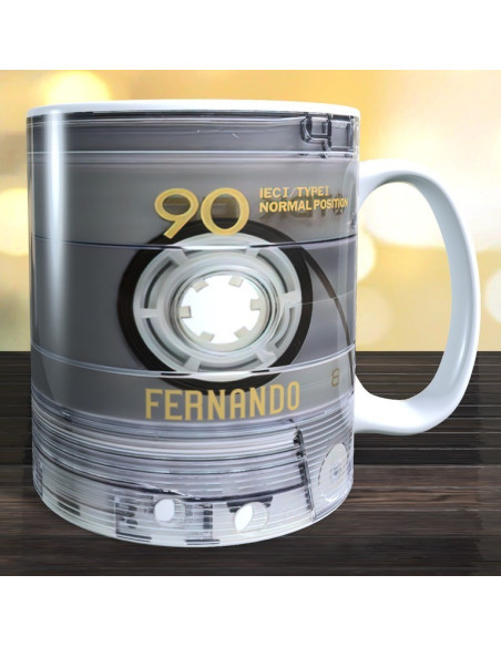 Taza cinta cassette musica