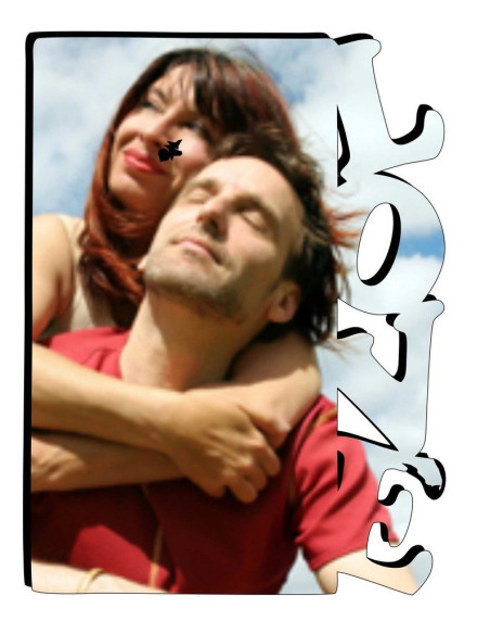 Panel fotográfico de madera LOVE