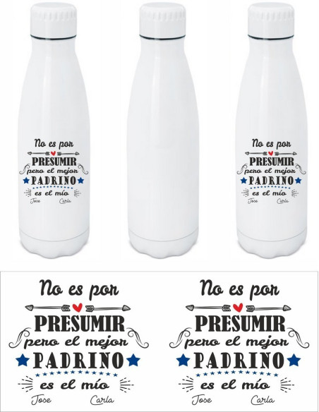 Botella personalizada padrino