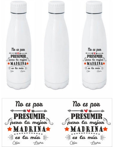 Botella personalizada madrina