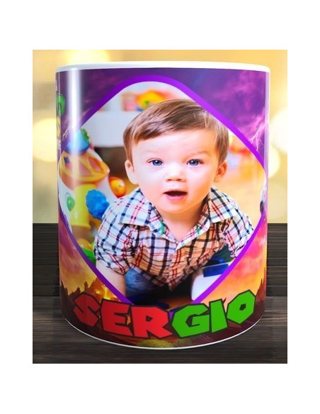 Taza Super Mario Bros  con foto