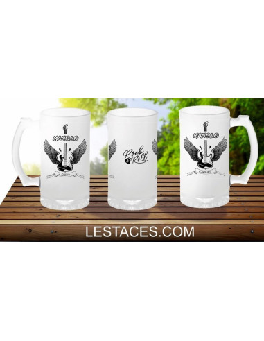 Jarra cerveza ROCK AND ROLL