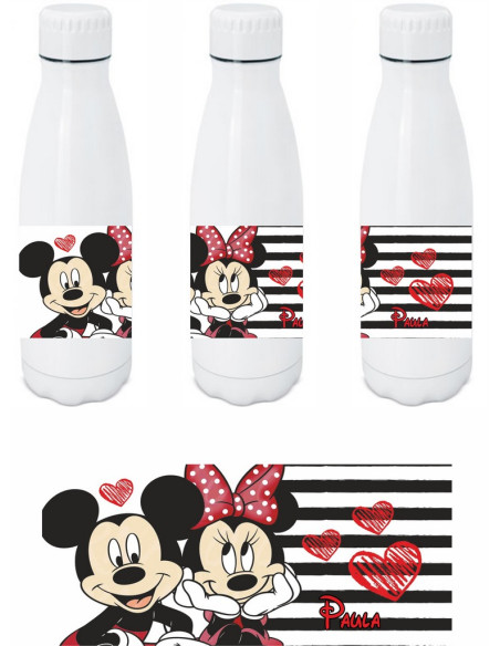 Botella personalizada Mickey & Minnie