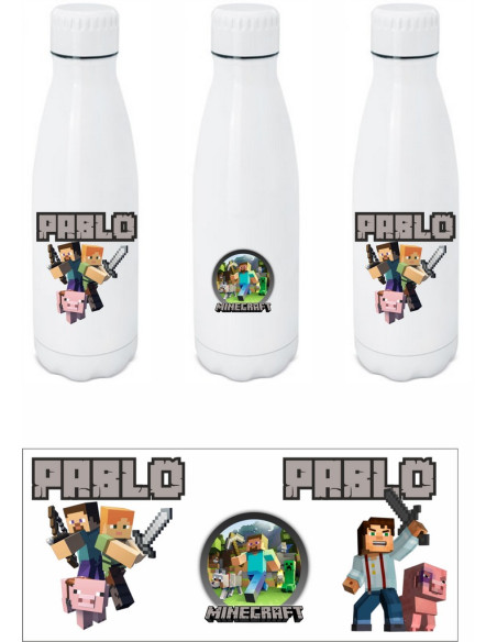 Botella personalizada Minecraft