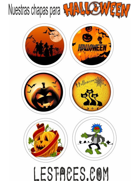 Pack chapas 58mm Halloween