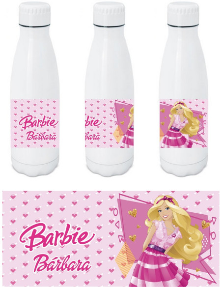 Botella personalizada Barbie