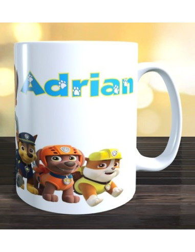 Taza Patrulla Canina con foto y nombre