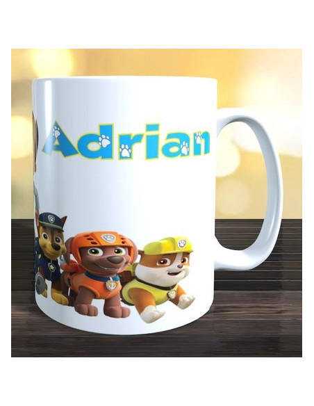 Taza Patrulla Canina con foto y nombre