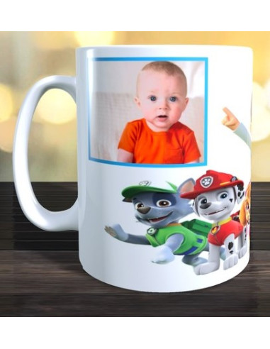 Taza Patrulla Canina con foto y nombre