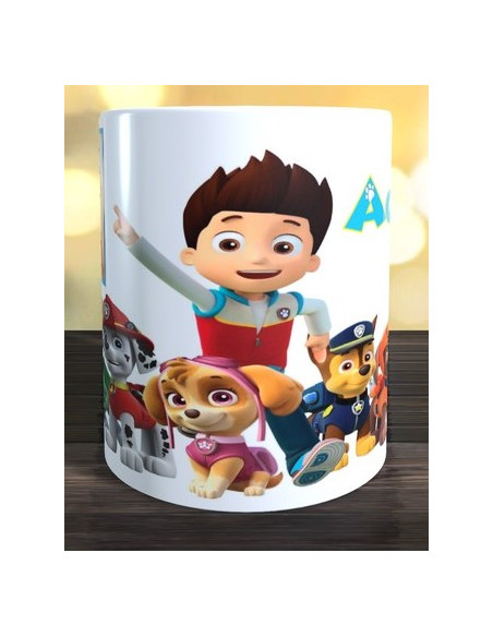 Taza Patrulla Canina con foto y nombre