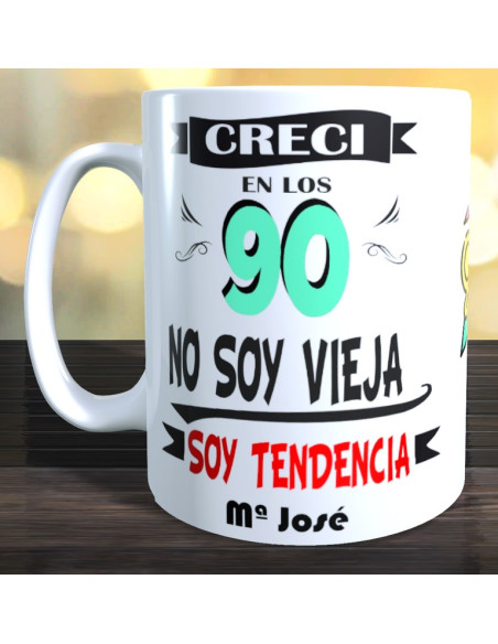 Taza creci en los 90