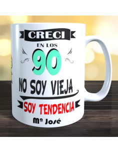 Taza creci en los 90