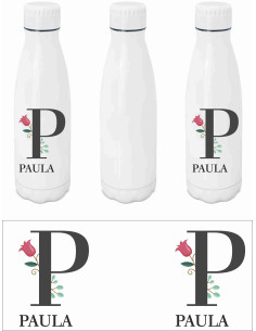 Botella personalizada con inicial y nombre 2
