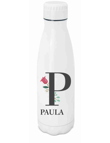 Botella personalizada con inicial y nombre