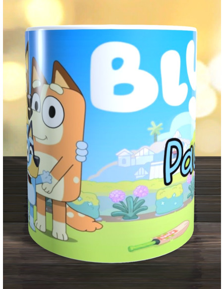 Taza Bluey personalizada con nombre