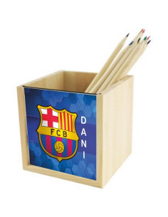 Portalápices madera FC Barcelona