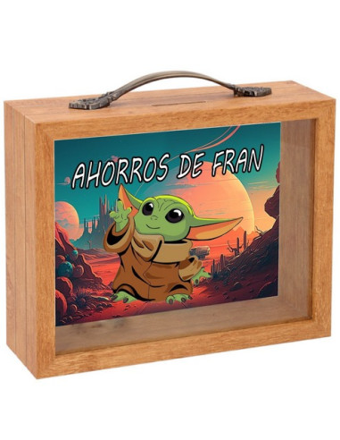 Hucha de madera BABY YODA