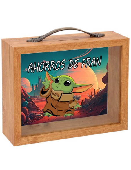 Hucha de madera BABY YODA