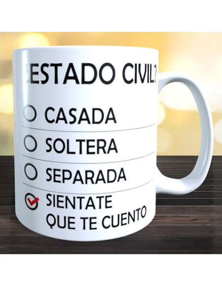 Taza ¿estado civil? - sientate que te cuento