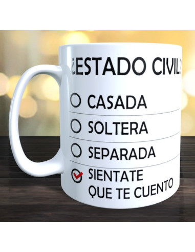 Taza ¿estado civil? - sientate que te cuento