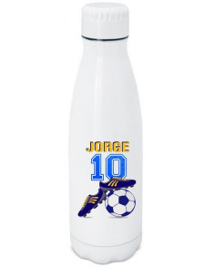Botella futbol - nombre y numero