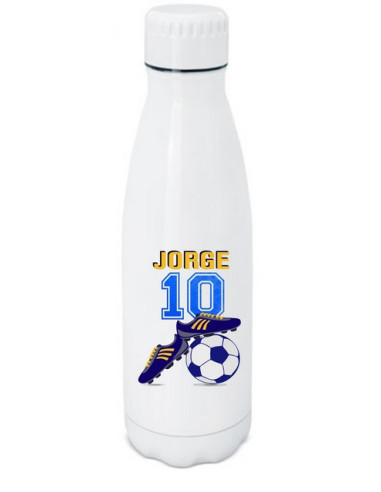 Botella futbol - nombre y numero