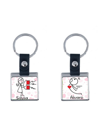 Pack 2 Llaveros metálicos ENAMORADOS