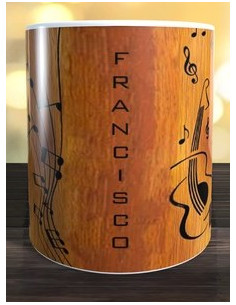 Taza guitarra personalizada 2