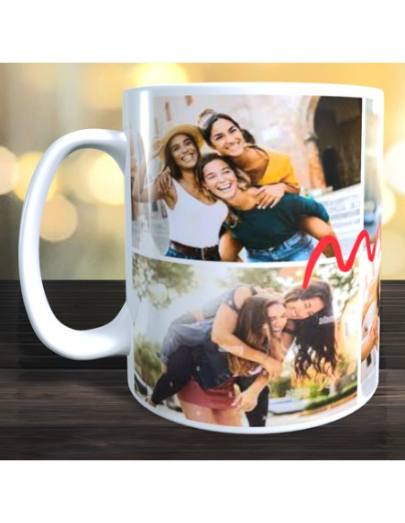 Taza collage fotos personalizado