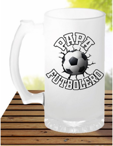 Jarra cerveza papá futbolero