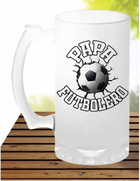 Jarra cerveza papá futbolero
