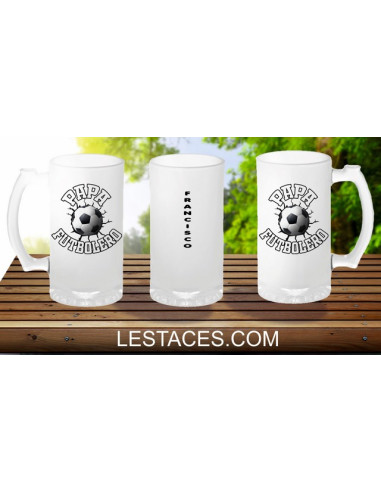 Jarra cerveza papá futbolero