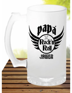 Jarra cerveza papá rockero