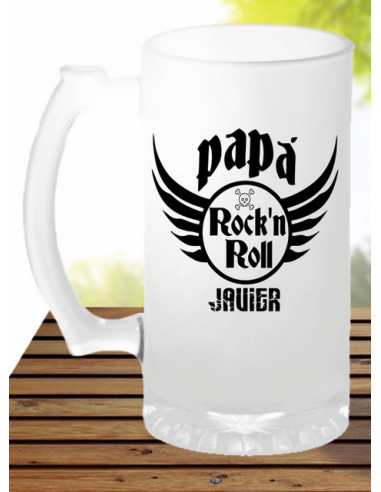 Jarra cerveza papá rockero