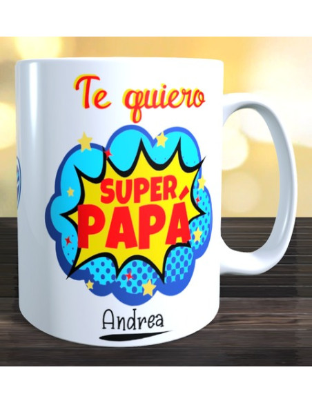 Taza te quiero super papá