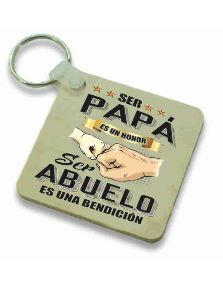 Llavero papá y abuelo con foto