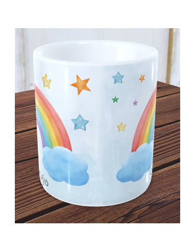 Taza arco iris personalizada