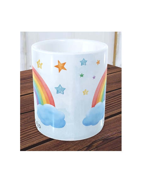 Taza arco iris personalizada