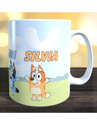 Taza familia bluey
