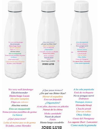 Botella frases ochenteras / frases viejunas