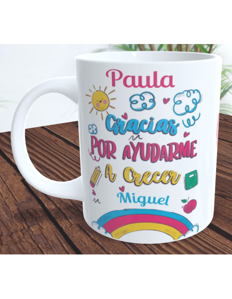 Taza gracias por ayudarme a crecer