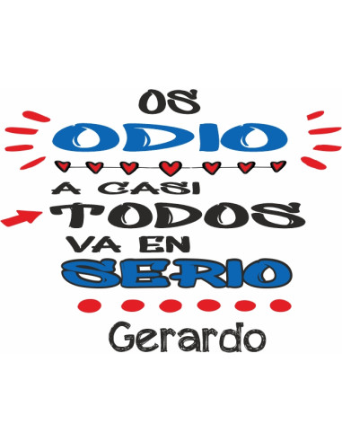 Oso de peluche OS ODIO A TODOS