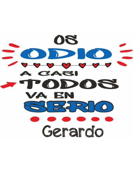 Oso de peluche OS ODIO A TODOS