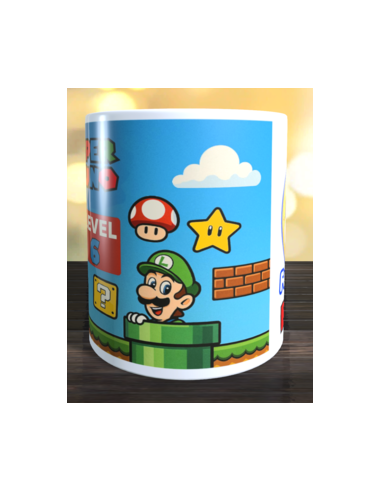 Taza  Cumpleaños Mario Bros